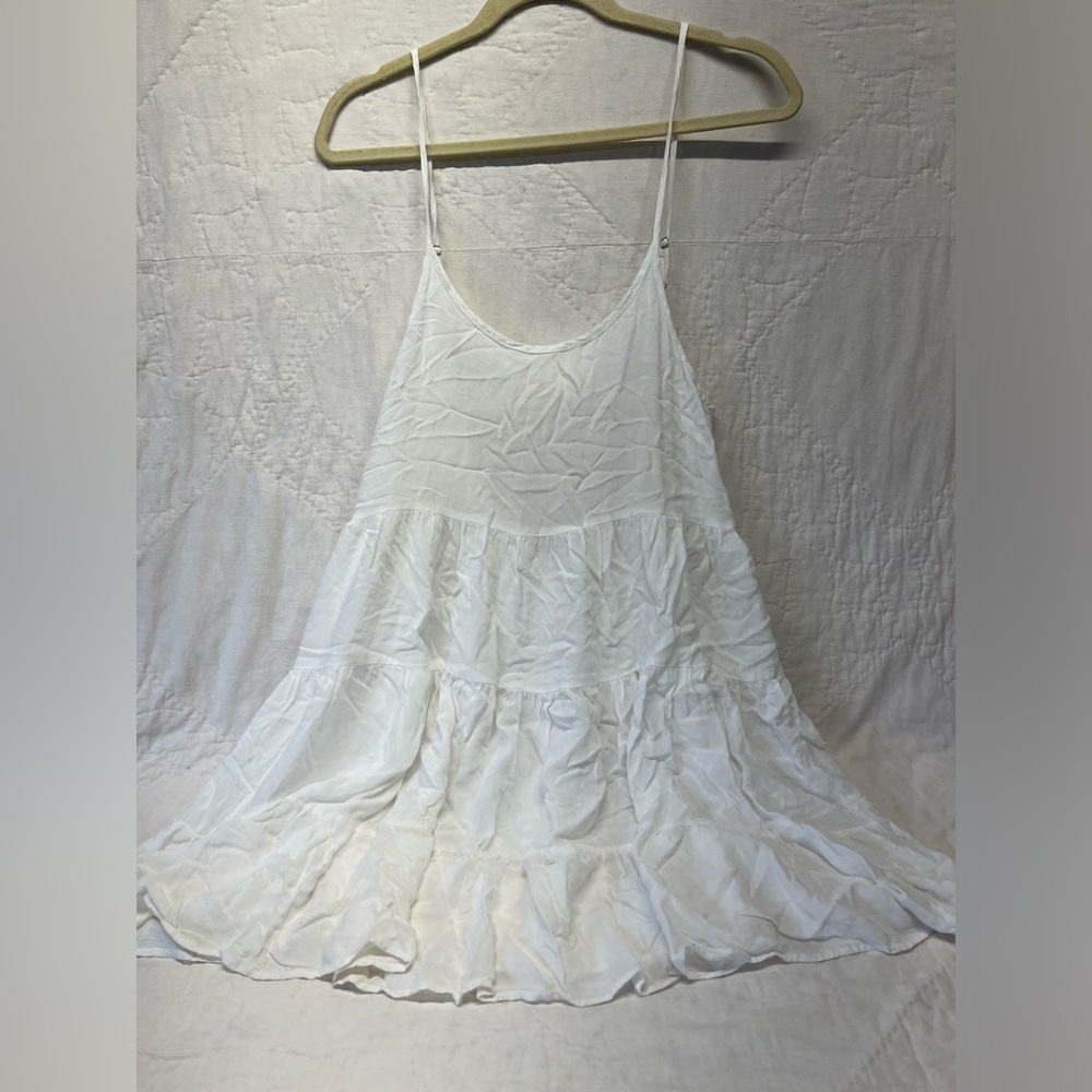 Altar’d State intimates white babydoll dress with open back, size large